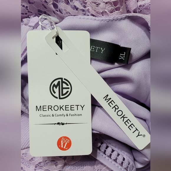 Flutter Sleeve Lace Eyelet Maxi Dress - Picture 5 of 8